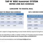 LANCASTER NEW CITY – TAP N' RIDE TRANSPORT SYSTEM METRO LINK BUS SCHEDULE – LANCASTER TO COASTALL MALL