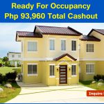 READY FOR OCCUPANCY SOPHIE! PHP 93,960 TOTAL CASH OUT! EXTENDED TIL DEC 30, 2016 ONLY!