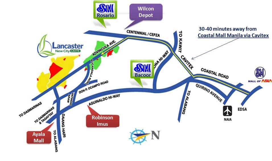 Location Map - Lancaster New City Cavite