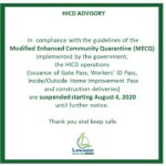 HICD MECQ Advisory August 2020